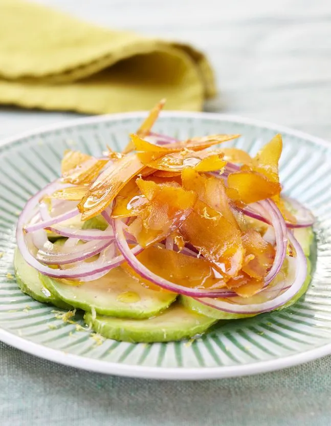 salade d'avocat et boutargue, entrée fraicheur